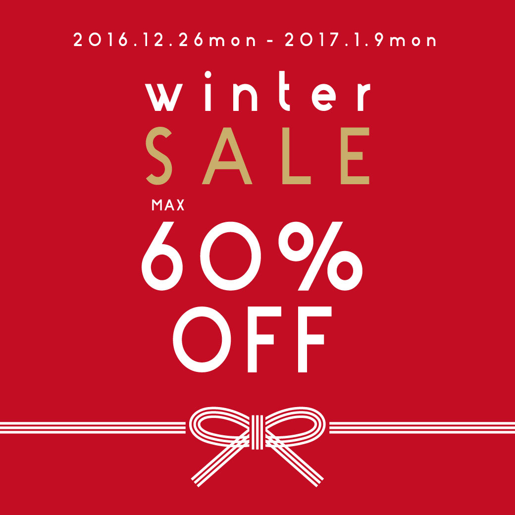 winter SALE max 60%OFF！